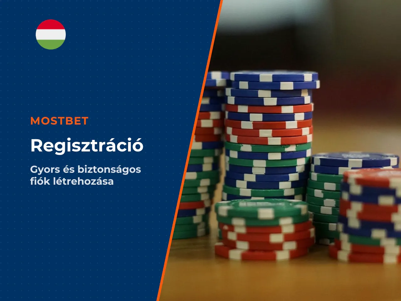 **A regisztráció lépései:** 1. Nyisd meg a hivatalos Mostbet oldalt. 2. Kattints a jobb felső sarokban található **„Regisztráció"** gombra. 3. Válassz a 4 regisztrációs mód közül. 4. Add meg a szükség