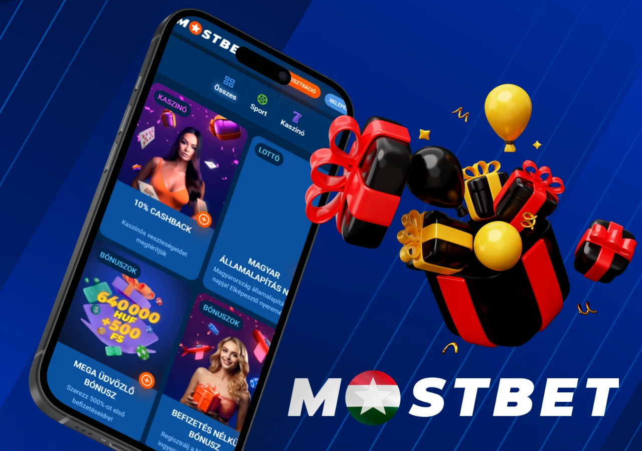 A MostBet széleskörű bónuszrendszere.