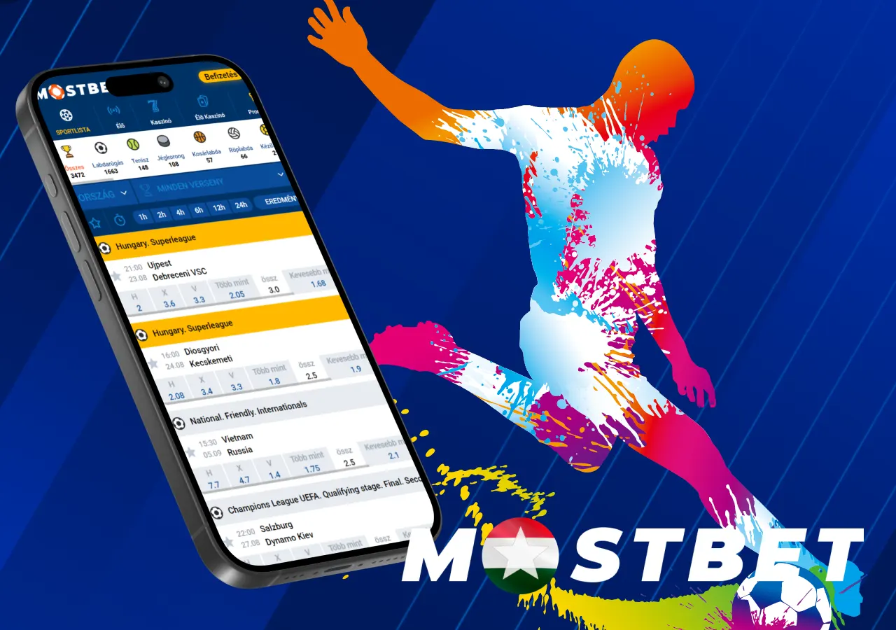 A MostBet a kaszinó játékai mellett széleskörű sportfogadási lehetőségeket is kínál. A játékosok közel 40 sportág közül választhatnak, beleértve a legnépszerűbb sportokat, mint a foci, röplabda vagy kosárlabda. Kiegészítő sportágak, mint például golf, sakk vagy e-sport is szerepelnek a választékban. A magyar játékosok körében a legnépszerűbb a futball fogadása. A legtöbb sportág esetében a mérkőzésekre élőben is lehet fogadni, hogy fokozzuk az izgalmakat.