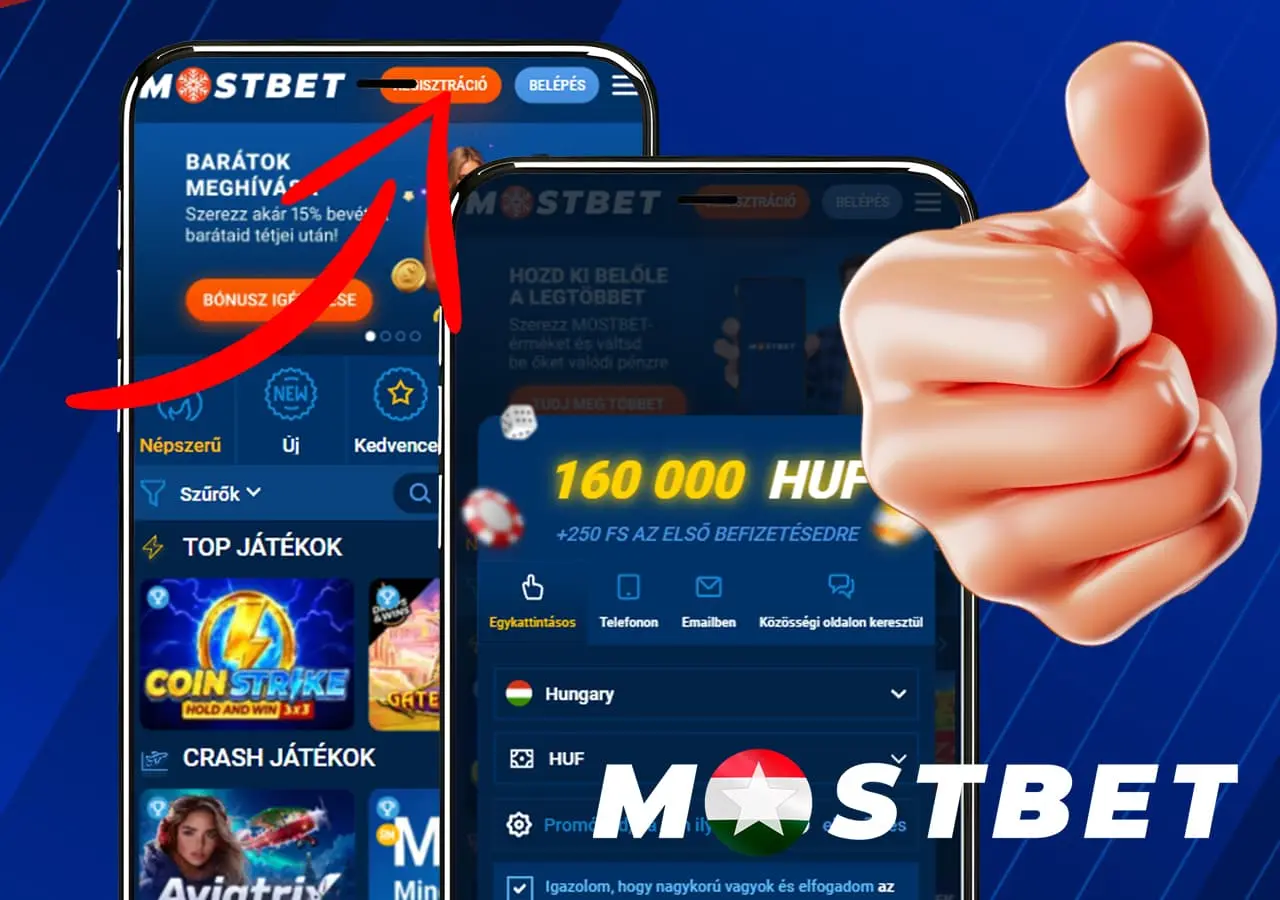 Egyszerű regisztráció a Mosbet Live Casinón.